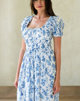 Alessia Dress - Blue Peony