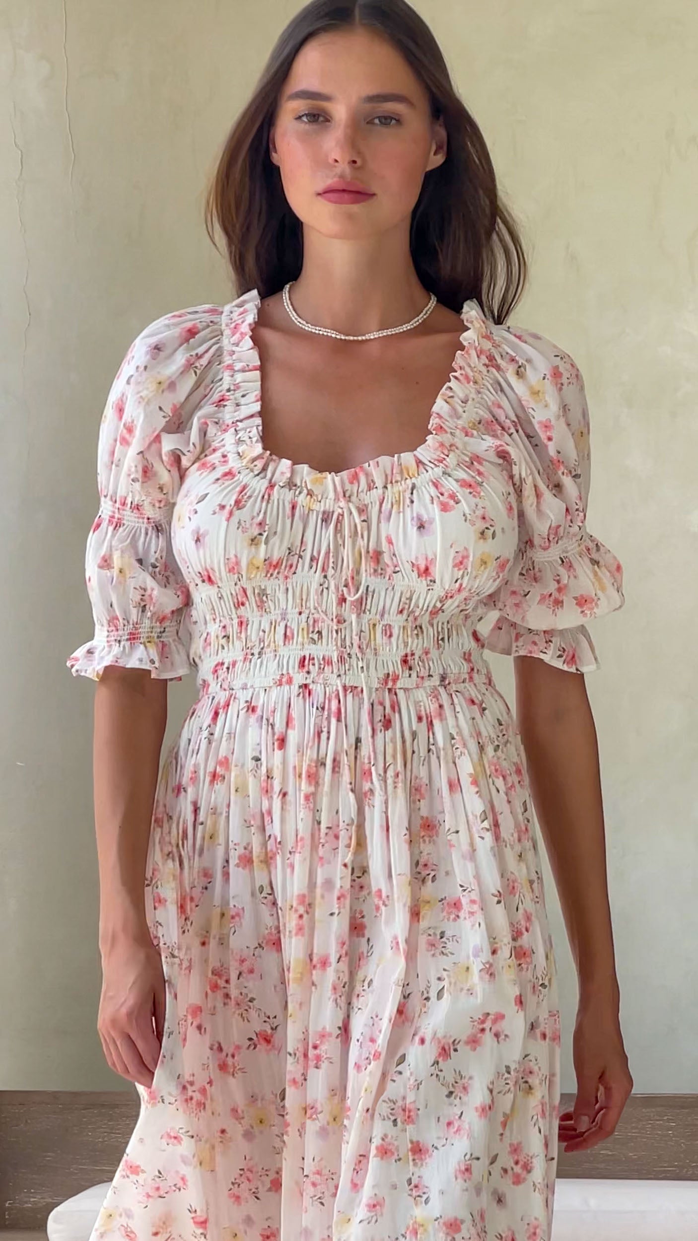 Zoe Dress In Warm Floral – Maternity Friendly Dresses – NOMINO