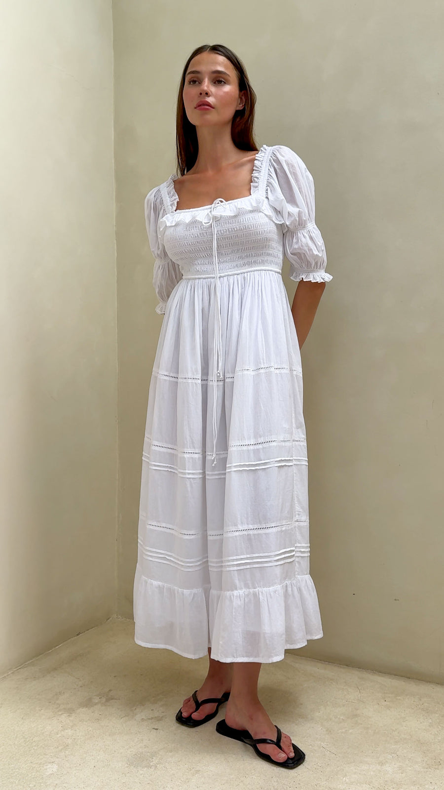 Flora Dress - White