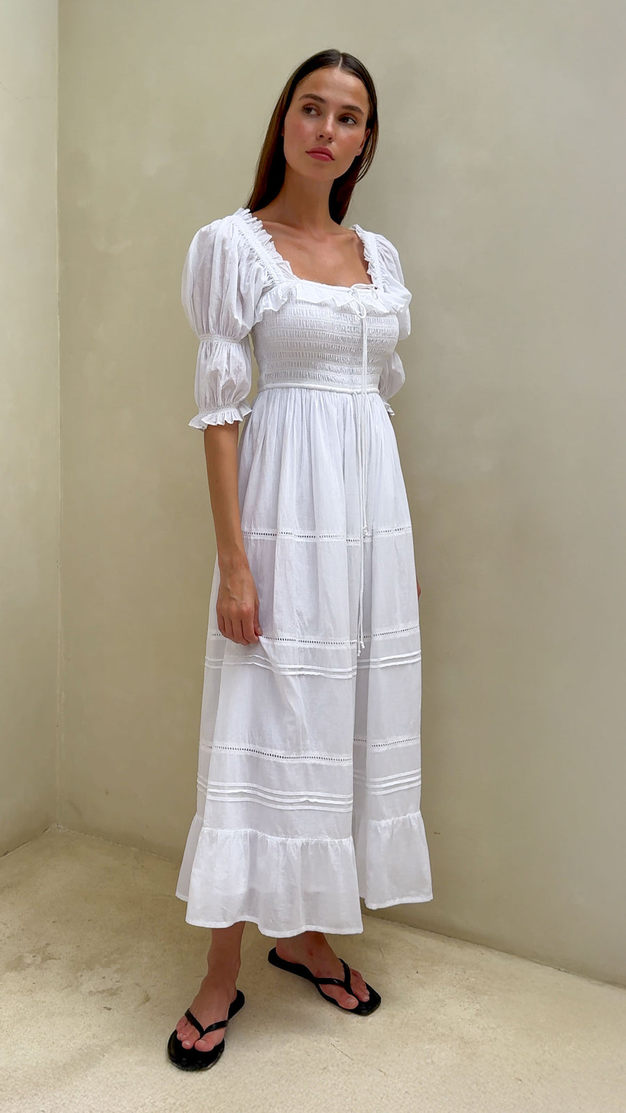 Flora Dress - White