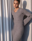 Ophelia Dress - Grey Melange