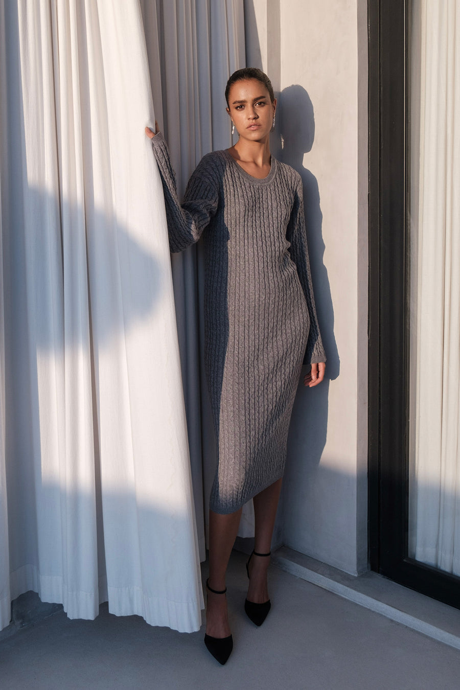 Ophelia Dress - Grey Melange