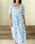 Zoe Dress - Blue Peony