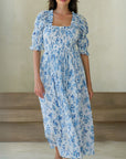 Zoe Dress - Blue Peony