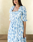 Zoe Dress - Blue Peony