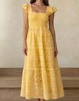 Leonora Lace Dress - Lemon