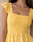 Leonora Lace Dress - Lemon